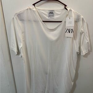 Zara Cream Short Sleeve Men's Tee